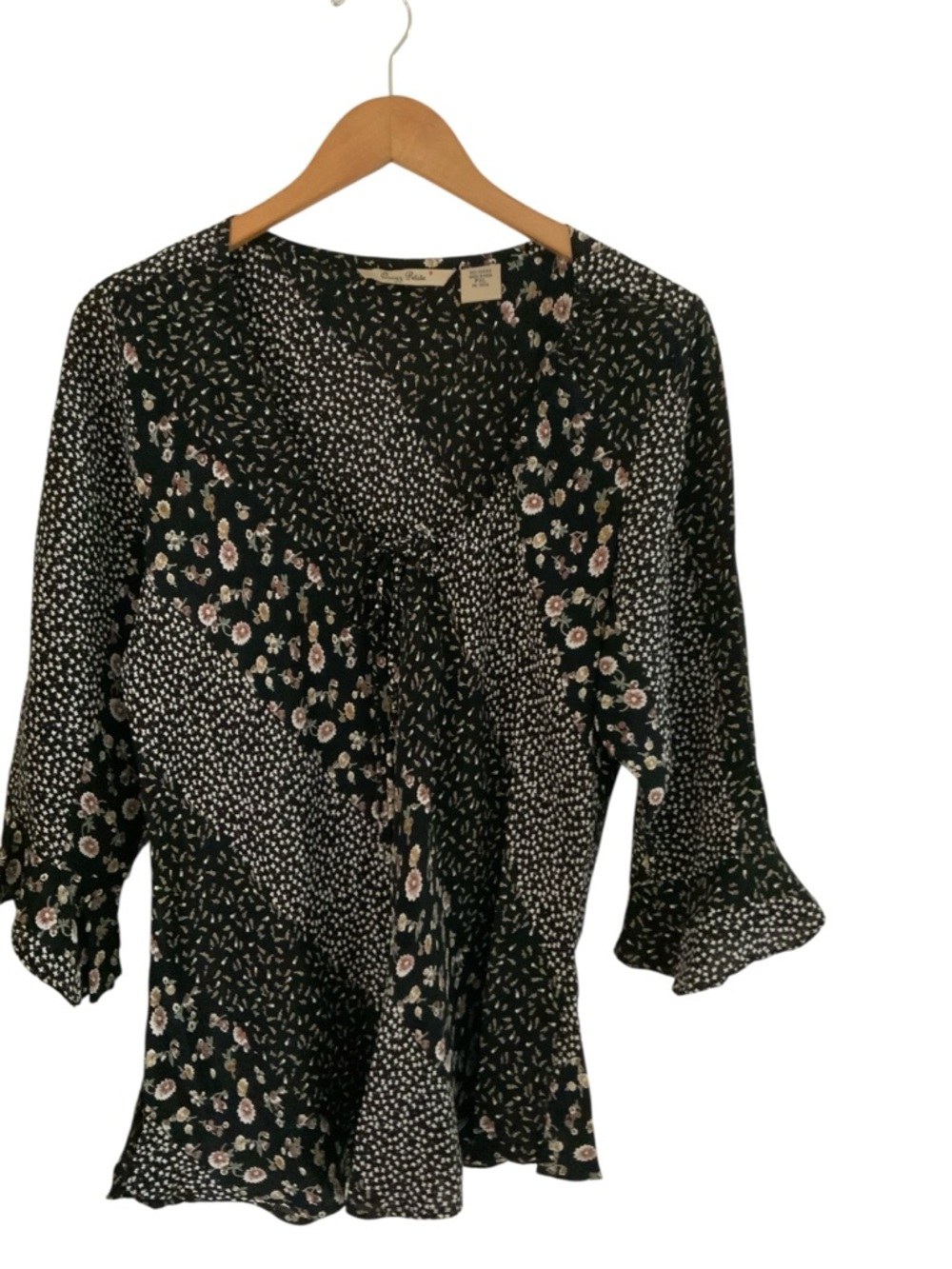 Quizz Petite Women’s Top Size XL Blouse 3/4 Sleeve Floral Mix Print